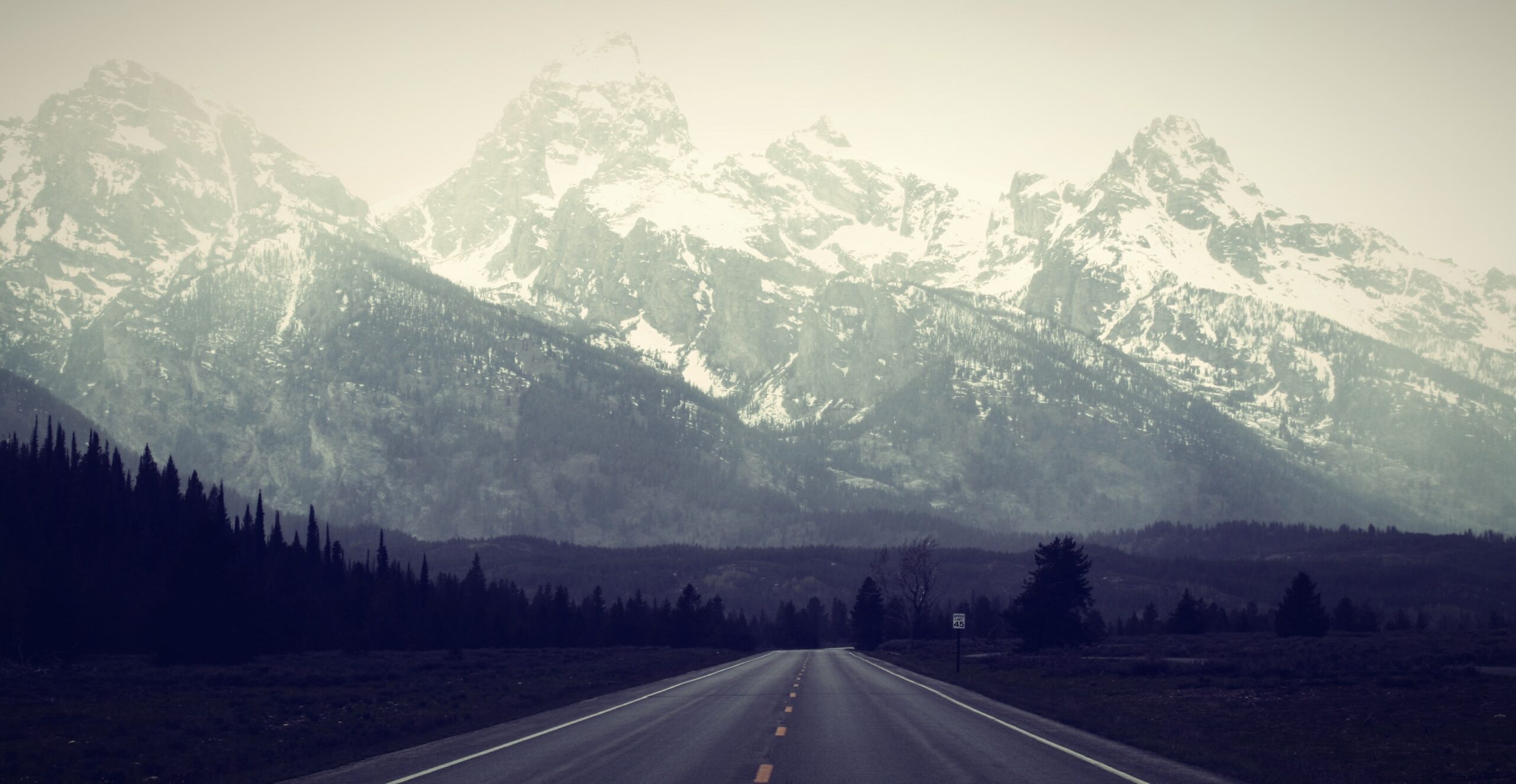 snowy grand teton